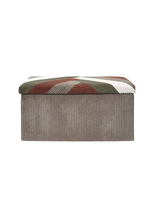 Stool Bench Stool With Storage Space Upholstered with Fabric Multicolour 76x38x38cm
