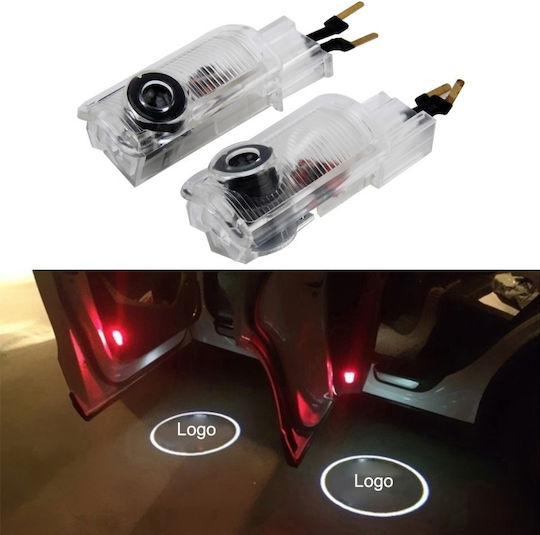 Set 2 Embleme Logo Iluminare Pentru Ușa Mașinii Dedicat Brandului Mercedes