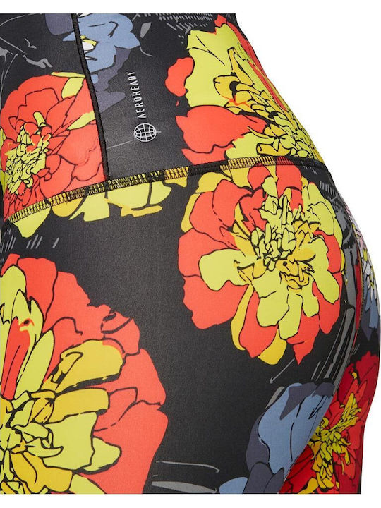 Women's Long Running Legging High Waisted Black/Bright Red