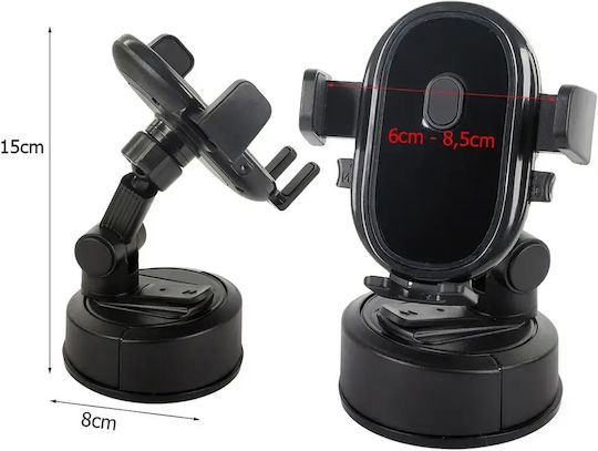 Verk Group Car Mobile Mount with Adjustable Hooks Black