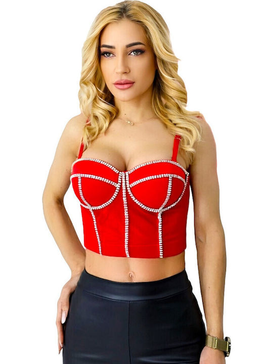 Bluza Damă Corset Roșie