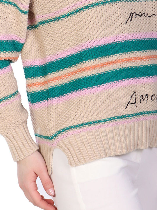 Damen Pullover Baumwolle Multicolour