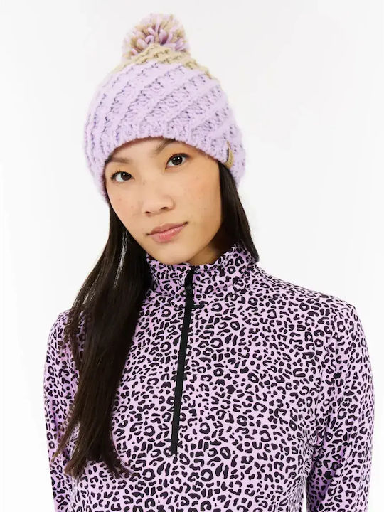 Winter Women's Fleece Blouse with Zipper Thistle Purple