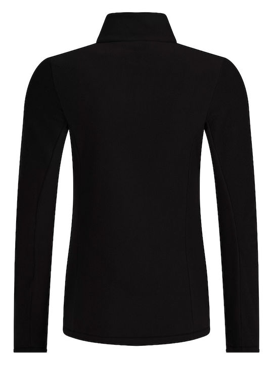 Winter Women's Fleece Blouse with Zipper True Black