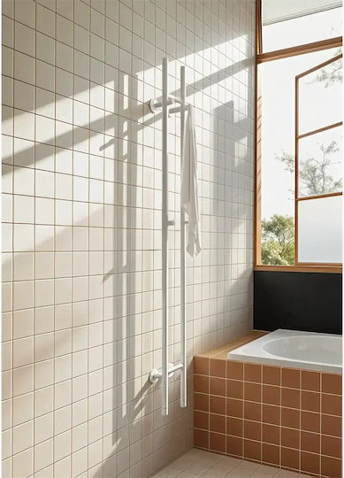 Create Șină electrică pentru prosoape 120W 150x13cm Alb