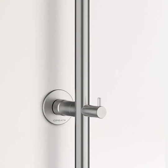 Create Electric Towel Rail 120W 150x12.5cm Gray