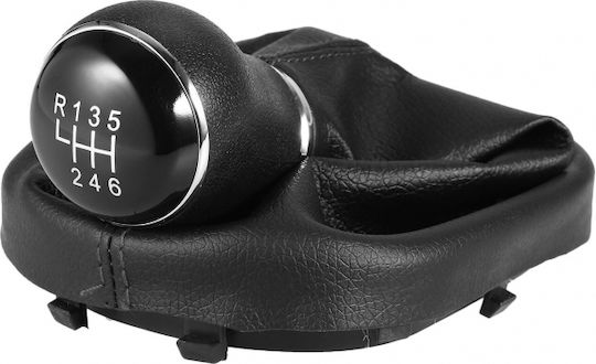 6 Speed Gear Lever Leatherette Boot Vw Caddy Touran Black