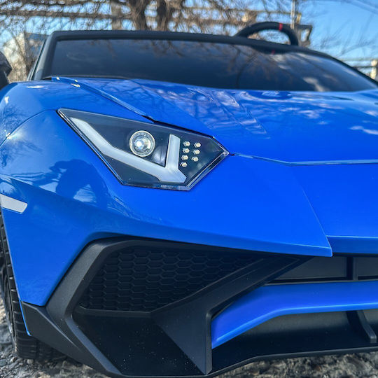 Lamborghini Aventador SV Two Seater with Remote Control Licensed 24 Volt Blue for 3+ Years Old