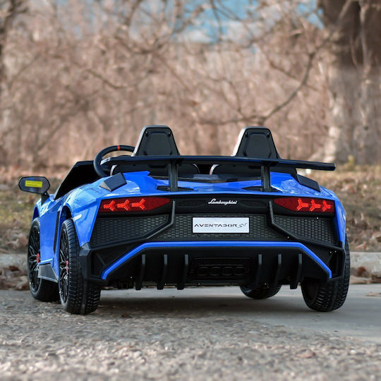 Lamborghini Aventador SV Two Seater with Remote Control Licensed 24 Volt Blue for 3+ Years Old