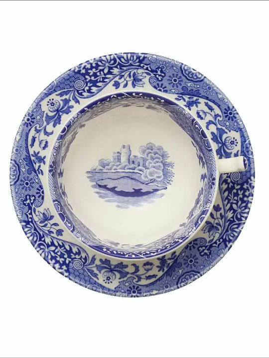 Spode Σετ Φλιτζάνια Καφέ Κεραμικά Μπλε 200ml 8τμχ