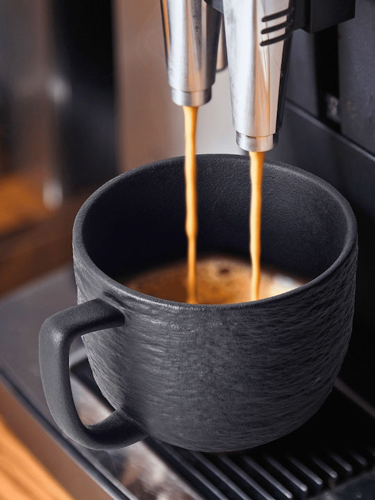Miamio Set Tassen Kaffee Keramik Schwarz 450ml 4Stück