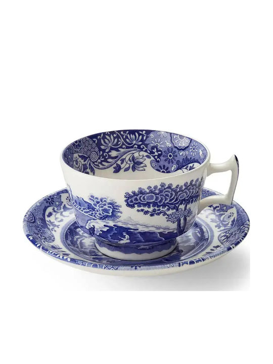 Spode Σετ Φλιτζάνια Καφέ Κεραμικά Μπλε 200ml 8τμχ