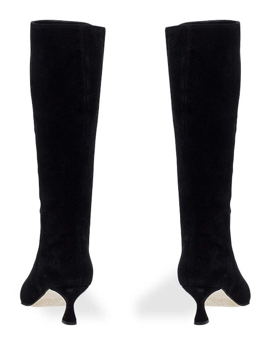 Leder Damenstiefel Schwarz