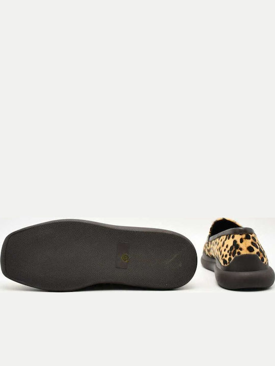 Leder Damen Loafers in Braun Farbe