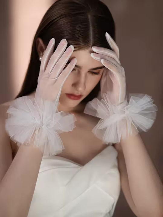 «tulle Gloves» Χειροποίητα Γάντια Tutu Πρακτική Να Απογειωθεί Bridal Look Σου