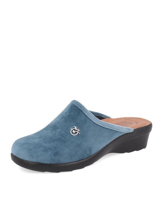 Anatomische Damen Hausschuhe Blau