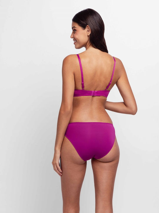 Angie Push Up Bra Noir/fuchisia