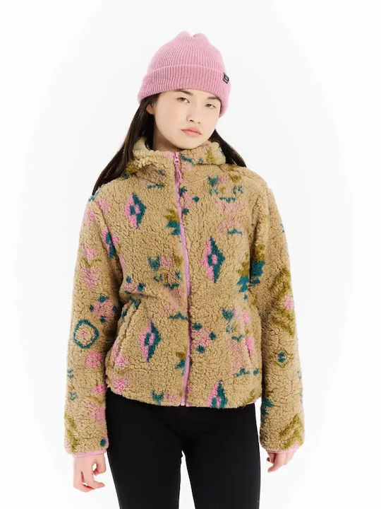 Παιδική Ζακέτα Fleece με Κουκούλα Vintage Pink