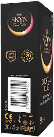 Skyn Προφυλακτικά Cocktail Club 9τμχ 53mm Λεπτά για Φυσική Αίσθηση Vegan