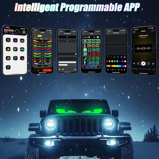 Flexibler Led Matrix Schilder Bluetooth 16×144 Pixel Jn-2853-84