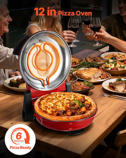 Vevor Pizza Maker 1200W Red