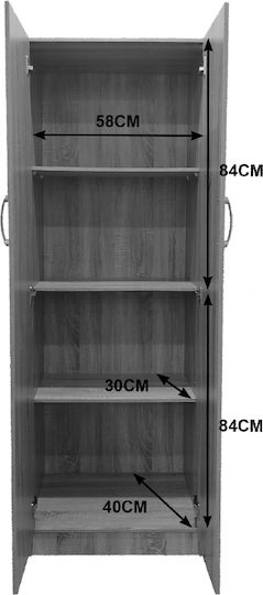 Двойна врата Гардероб Lego Wenge Shade 60x42x180см
