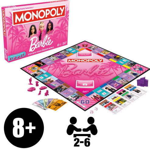 Brettspiel Monopoly Barbie für 2-6 Spieler 8+ Jahre Hasbro