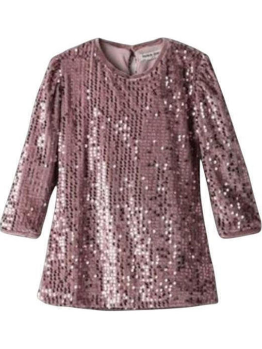 Evita Kinderkleid Samt Pink