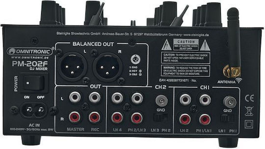 Omnitronic PM-202F 11 XLR Inputs & Bluetooth
