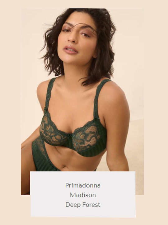 Bra without Padding Underwire Deep Forest - Green