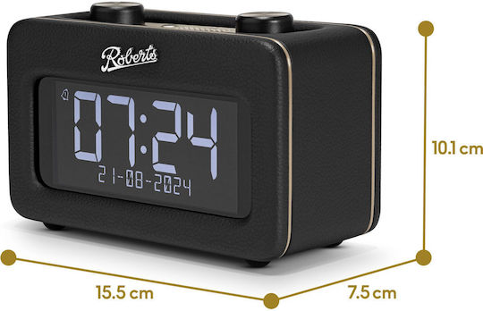 Roberts Revival Rest Φορητό Ραδιόφωνο Επαναφορτιζόμενο DAB+ με Bluetooth Μαύρο
