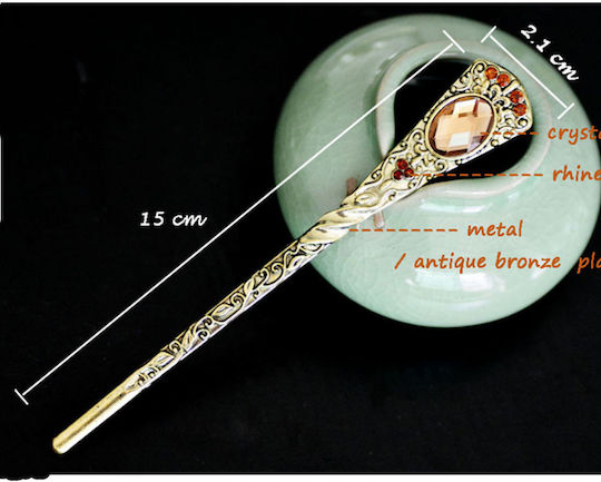 Hair Stick Chop Stick Vintage Crystals Tamsin