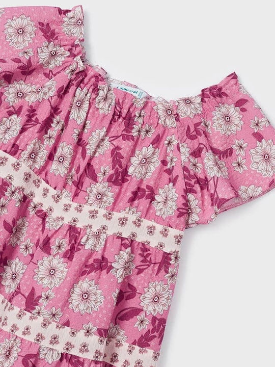 Kinderkleid Ärmellos Pink Dark