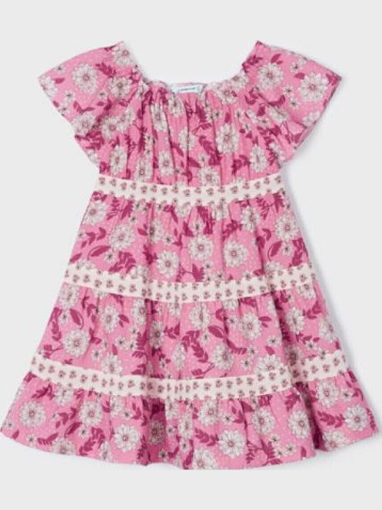 Kinderkleid Ärmellos Pink Dark
