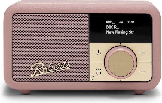 Roberts Revival Petite 2 Φορητό Ραδιόφωνο Επαναφορτιζόμενο DAB+ με Bluetooth Ροζ