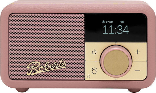 Roberts Revival Petite 2 Φορητό Ραδιόφωνο Επαναφορτιζόμενο DAB+ με Bluetooth Ροζ