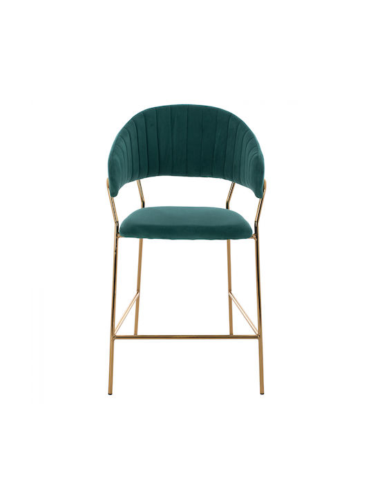 Scaune Bar Tapițat cu Catifea Theodore Cypress 2buc 60x55x100buc