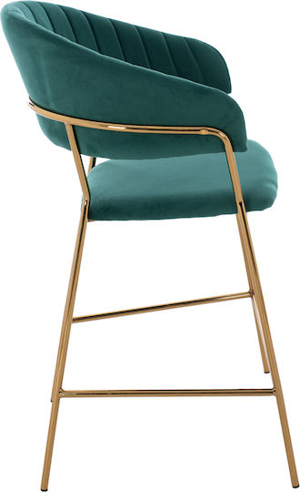 Scaune Bar Tapițat cu Catifea Theodore Cypress 2buc 60x55x100buc