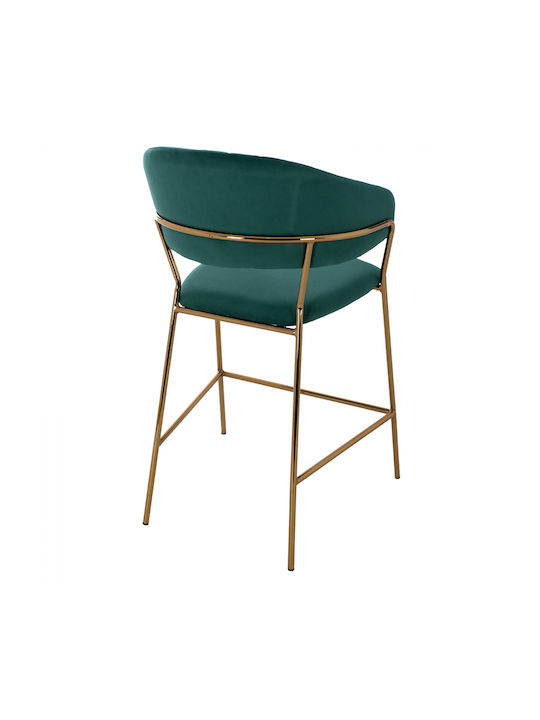 Scaune Bar Tapițat cu Catifea Theodore Cypress 2buc 60x55x100buc