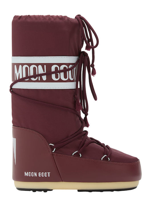 Icon Nylon Γυναικείες Μπότες Κόκκινες