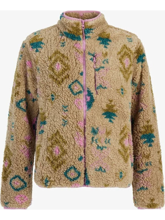 Fleece Γυναικεία Ζακέτα με Φερμουάρ Bamboo Beige