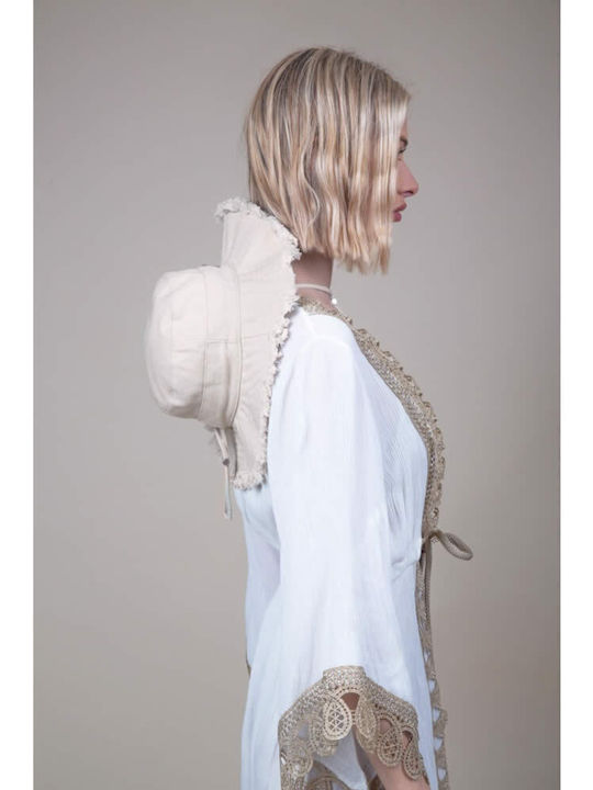 Feel & Touch Fabric Women's Hat White