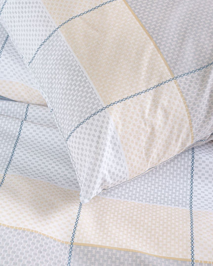 Rythmos Set Queen 160x260+25cm with Elastic Colette Grey-light Blue Rythmos Set Queen 160x260+25cm with Elastic Colette Grey-light Blue