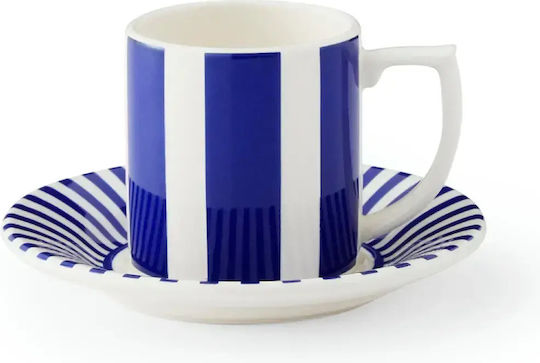 Spode Set Căni Maro De ceramică Albastru 80ml 8buc
