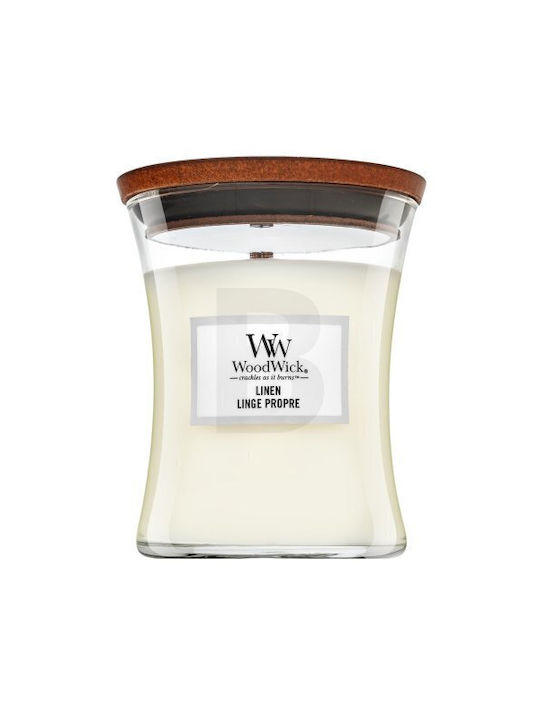 WoodWick Aromatic Soy Candle Linen Jar With Linen Perfume 275gr