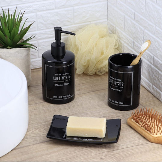 Atmosphera Countertop Black Soap Dish