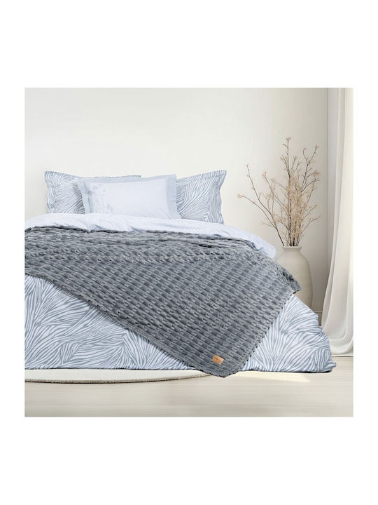 Nima Savara Κουβέρτα Sherpa Μονή 160x220εκ. Dark Gray