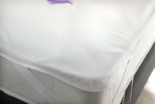 Rythmos Protective Cover King Size with Skirt 130 White 180x200+30cm