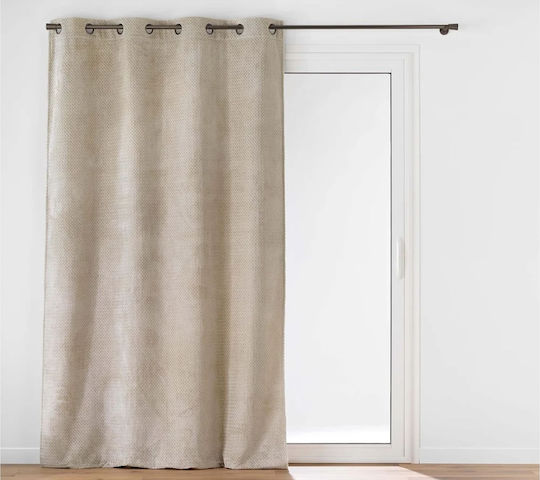 Atmosphera Κουρτίνα με Τρουκς Douceur D'intérieur Μπεζ 140x240εκ.