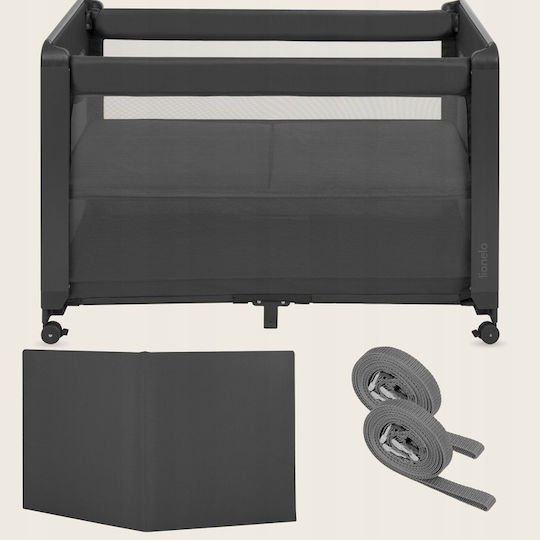 Lionelo Cradle with Mattress and Wheels Gray